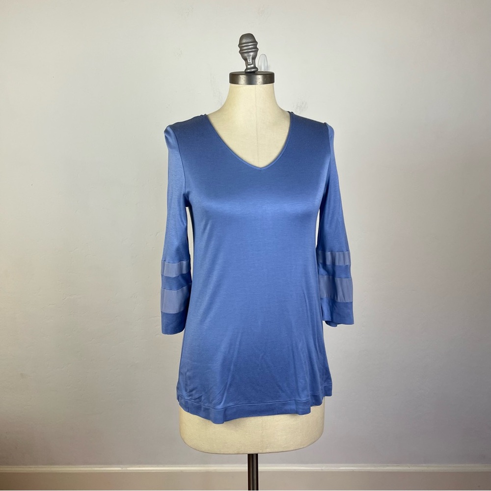 Hanro Light Blue Scoop Neck Top